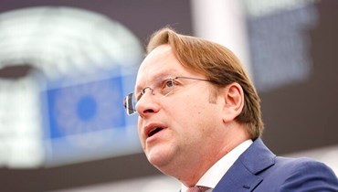 فارهيلي متكلما خلال جلسة عامة للبرلمان الأوروبي في ستراسبورغ (12 ايلول 2023- اكس). 
