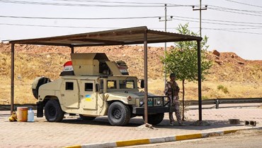 آلية للشرطة العراقية (أ ف ب).