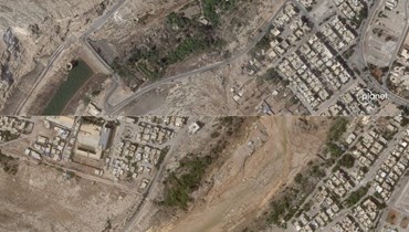 صورة بالأقمار الصناعيّة لمدينة "درنة" قبل الفيضانات (أ ف ب).