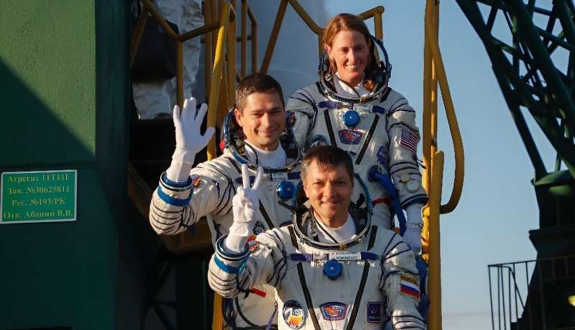  رواد الفضاء روسكوزموس أوليغ كونونينكو ونيكولاي تشوب ولورال أوهارا 