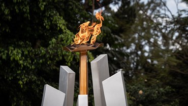 "شعلة الأمل" في مركز كيغالي التذكاري، رواندا (7 نيسان 2022 - أ ف ب).