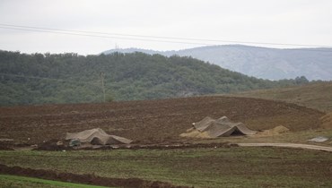 خيام عسكرية قرب بلدة تشاناغتشي في ناغورني- كراباخ (23 أيلول 2023 - أ ف ب).