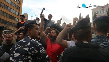 من أحداث "مسيرة الحريات" وسط بيروت. (حسن عسل- النهار)