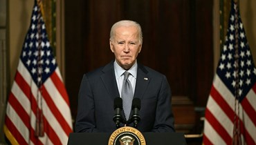 الرئيس الأميركي جو بايدن في البيت الأبيض (11 ت1 2023 - أ ف ب).