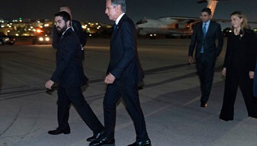 من وصول وزير الخارجية الأميركي أنتوني بلينكن إلى الأردن (أ ف ب).