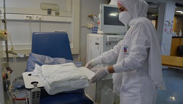 ممرّضة في مستشفى بهمن (من الأرشيف- حسام شبارو).