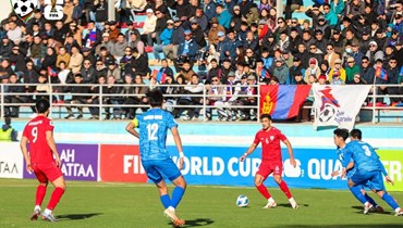 من مباراة أفغانستان ومنغوليا.