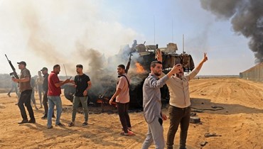 مسلحون في غزة عقب عملية "طوفان الأقصى".