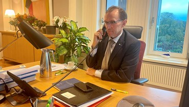 وزير خارجية النروج إسبن بارث إيدي خلال اتصال بنطيره الاوكراني (24 ت1 2023- اكس)