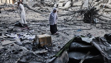الدمار الهائل في غزّة جراء القصف الإسرائيلي (أ ف ب).