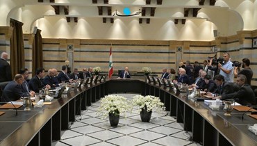 جلسة لمجلس الوزراء برئاسة نجيب ميقاتي (نبيل إسماعيل).