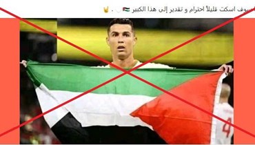 "رونالدو حمل علم فلسطين في الملعب" تضامناً مع غزة؟ إليكم الحقيقة FactCheck#