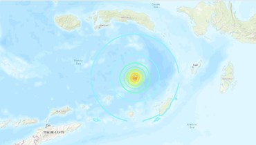 موقع الزلزال في بحر باندا في إندونيسيا (earthquake.usgs.gov). 