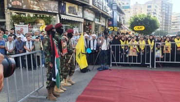إحياء يوم شهيد "حزب الله" في ساحة القدس في صيدا (أحمد منتش). 