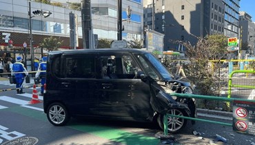  اصطدام سيارة بحاجز قرب السفارة الإسرائيلية في طوكيو.