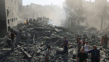 الدمار في غزة جراء القصف الإسرائيلي (أ ف ب).