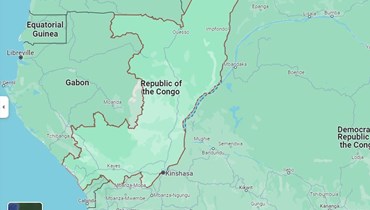 خريطة لجمهورية الكونغو (غوغل مابس). 