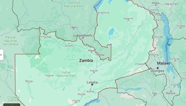 خريطة لزامبيا (غوغل مابس). 