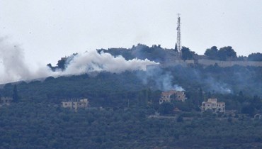الدخان يتصاعد في جنوب لبنان جراء القصف الإسرائيلي (النهار),