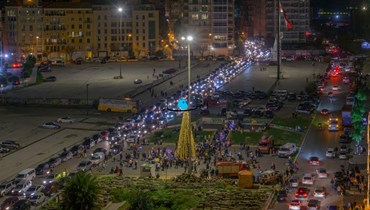 زحمة سير في بيروت ليلة العيد (نبيل اسماعيل).