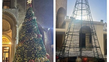 إحراق شجرة الميلاد في طرابلس. 