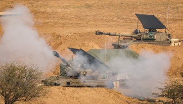 المدفعية الإسرائيلية (أ ف ب).
