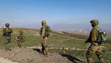 جنود إسرائيليّون في موقع في مرتفعات الجولان المحتلّ (أ ف ب). 