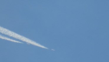 الطيران الحربي الإسرائيلي في أجواء مارون الراس.