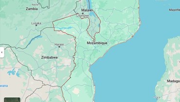 خريطة لموزمبيق (غوغل مابس).
