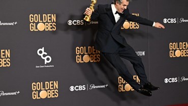 الممثل الأميركي مارك روفالو  في غرفة الصحافة خلال حفل توزيع جوائز  "غولدن غلوب" (أ ف ب). 