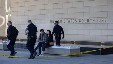 إجراءات أمنية أمام محكمة في لوس أنجلس خلال الاستماع إلى هانتر بايدن (أ ف ب).
