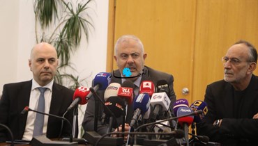 مؤتمر صحافي لنواب بيروت بعد حادثة الجميزة (حسن عسل).