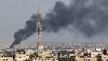 من القصف الإسرائيلي على غزة (أ ف ب).