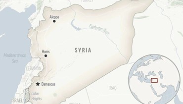 خريطة لسوريا (أ ب). 