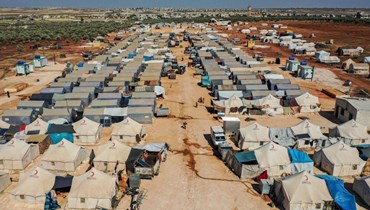 مخيمات النزوح السوري (أ ف ب).