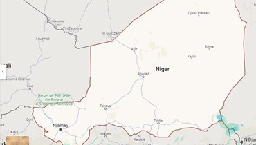 خريطة للنيجر (غوغل مابس). 