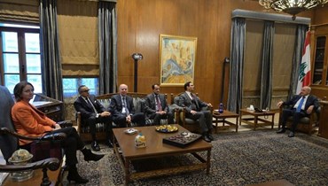 سفراء اللجنة الخماسية عند الرئيس نبيه بري.