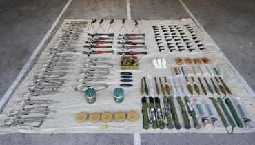 الأسلحة التي ضبطها الجيش الإسرائيلي والشاباك.