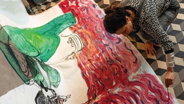الفنانة التشكيلية منيرة الصلح تمثّل لبنان في بينالي البندقية 
مشروع متعدد الوسائط غايته رفض خضوع المرأة لمشيئة الرجل