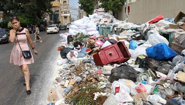 نفايات في شوارع لبنان.