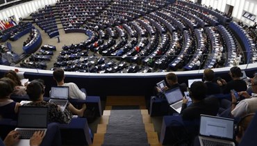 صورة ارشيفية- البرلمان الأوروبي خلال جلسة عامة في ستراسبورغ شرق فرنسا (14 أيلول 2022، أ ب).