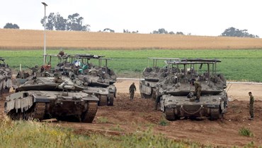 دبابات إسرائيلية في قطاع غزة (أ ف ب).