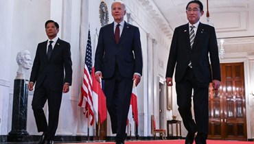 قمة ثلاثية أميركية- يابانية- فيليبينية في البيت الأبيض(أ ف ب).