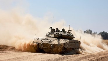 دبابة إسرائيلية في غزة (أ ف ب).