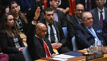 المندوب الأميركي في مجلس الأمن يستخدم حق النقض "الفيتو" ضدّ قرار العضوية الكاملة لفلسطين (أ ف ب).