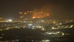 صورة تظهر حريقًا نتيجة إطلاق صواريخ من لبنان، بالقرب من كريات شمونة 10 أيار، 2024 - أ ف ب.