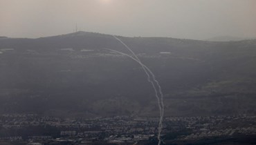 اعتراض صواريخ تم إطلاقها من لبنان (أ ف ب). 