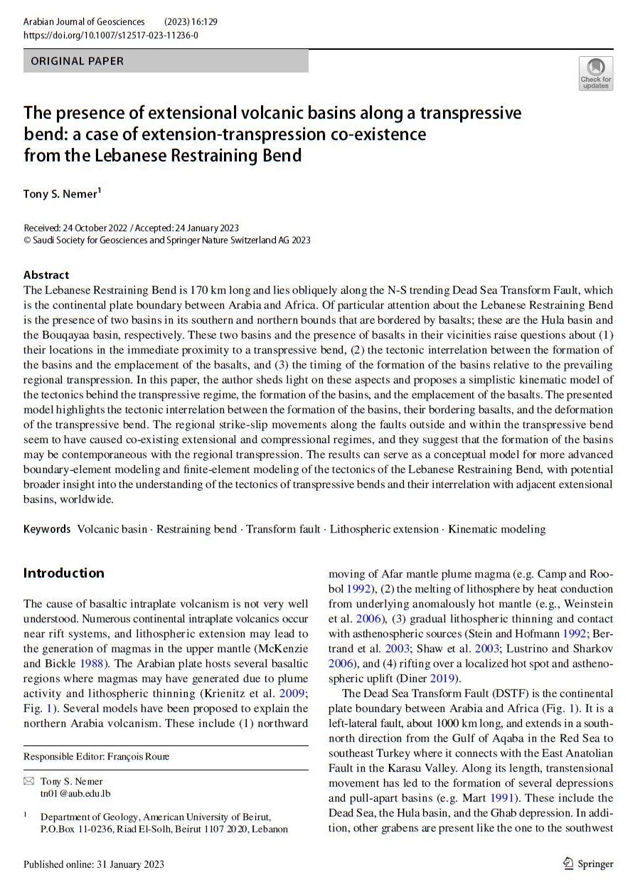 الخبير الجيولوجي طوني نمر: احتمالية البراكين في منطقتنا موجودة لكنها ضعيفة